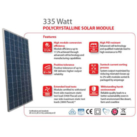 JT Power electrical Randburg Solar PV Module 330W Poly Crystalline