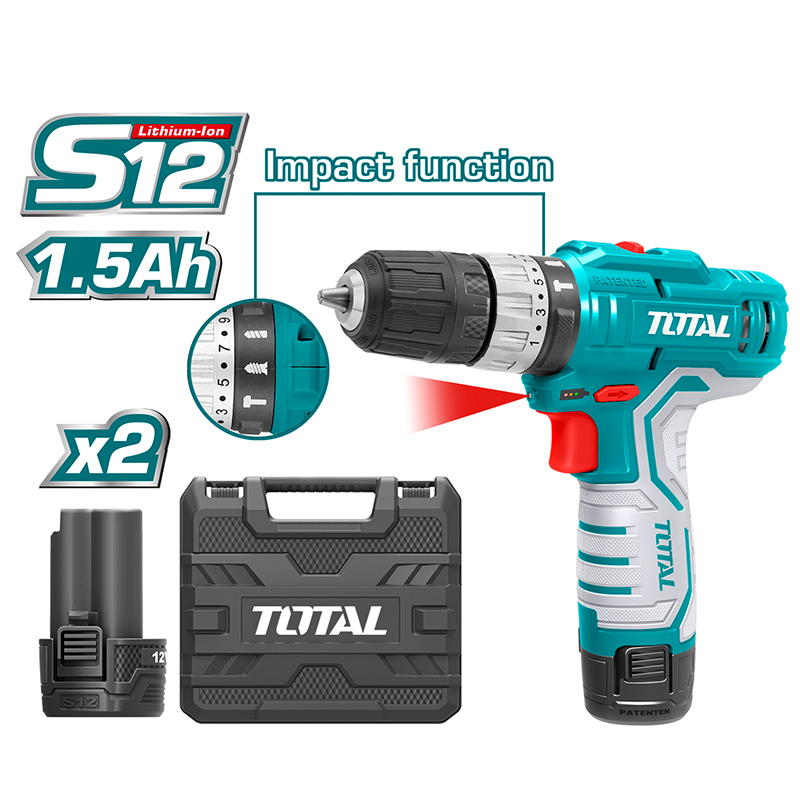 TIDLI1232 total tools lithium-ion impact drill jt power